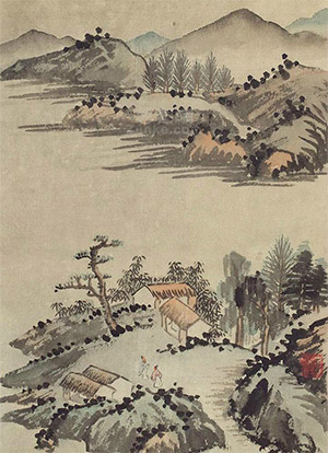 石涛 《草阁柴扉星散居》