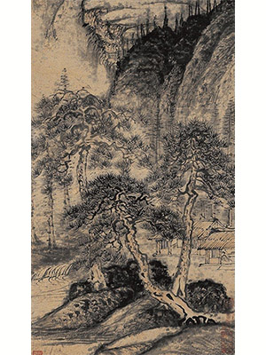 石涛 《寒泉云深》