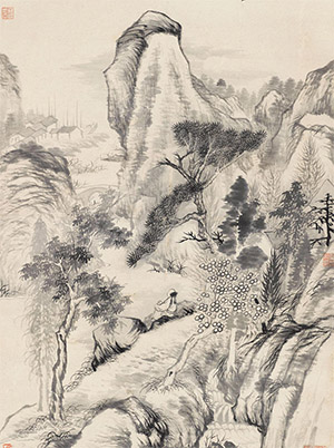 石涛 《江村消夏图》