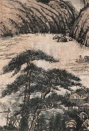 石涛 《湖山垂钓图》