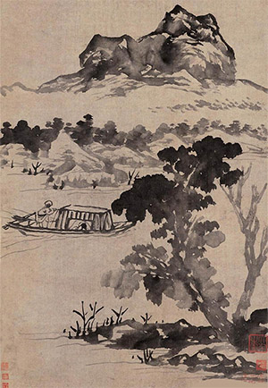 石涛 《野渡图》
