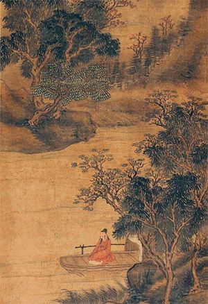宋旭 《秋江泛舟》