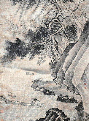 宋旭 《风雨行舟图》
