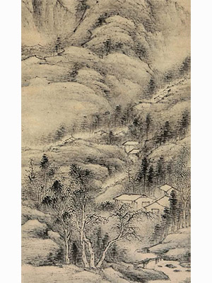 石涛 《夏山欲雨图》