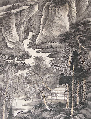 石涛 《幽岩茅居》