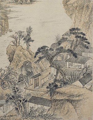 石涛 《对菊图》