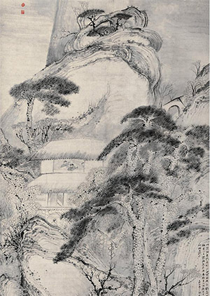 石涛 《松荫研读图》