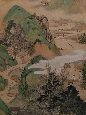 钱杜 《青绿山水》