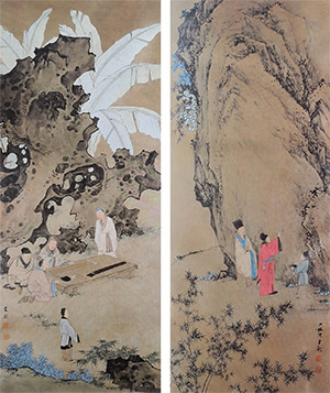 陈少梅 《高士》四条屏