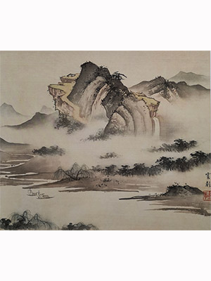 陈少梅 《溪山放棹》