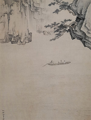 陈少梅 《赤壁夜游》