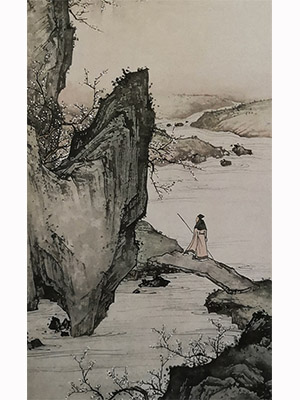陈少梅 《探梅图》