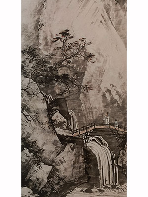 陈少梅 《溪桥野渡》