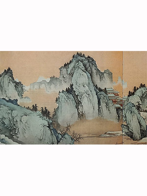 陈少梅 《仙山碧阁》卷