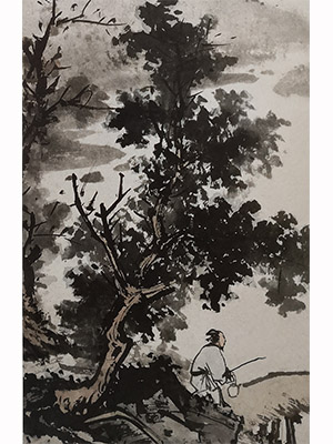 陈少梅 《草桥沽酒》
