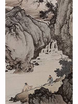 陈少梅 《青山濯足》