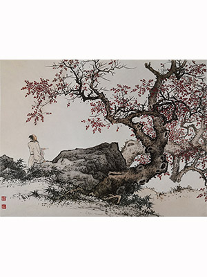 陈少梅 《赏秋觅句》