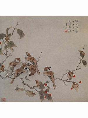 陈少梅 《仿宋小鸟》