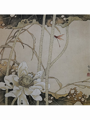 陈少梅 《荷花蜻蜓》