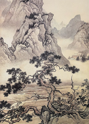 陈少梅 《夏山溪原》