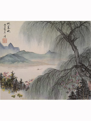 吴湖帆 《湖山春晓》