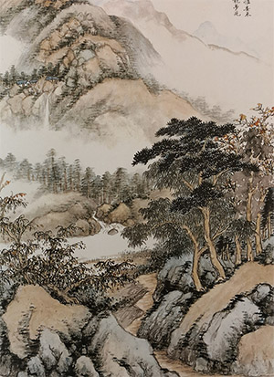 吴湖帆 《秋山晴霭》