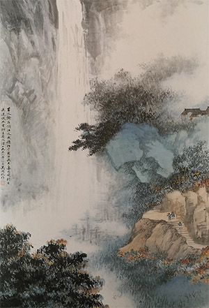 吴湖帆 《百丈瀑》