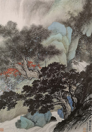吴湖帆 《双松叠翠》