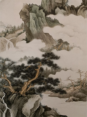 吴湖帆 《溪山楼阁》