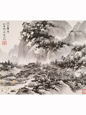 吴湖帆 《溪山萧寺》