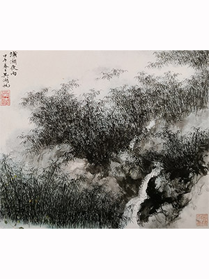 吴湖帆 《潇湘夜雨》