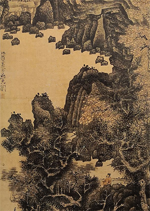 陈洪绶 《秋林啸傲》