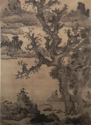 陈洪绶 《溪山放棹》