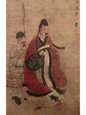 陈洪绶 《羲之笼鹅图》