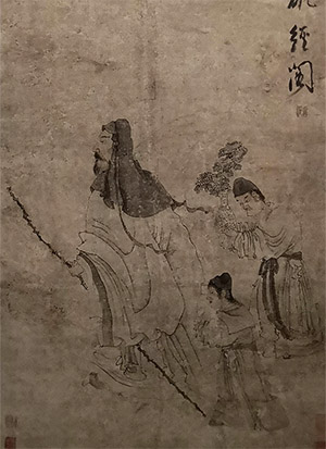 陈洪绶 《渊明采菊图》