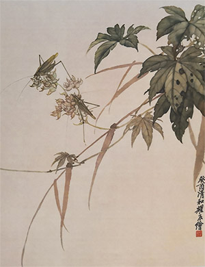 刘奎龄 《纺织娘》