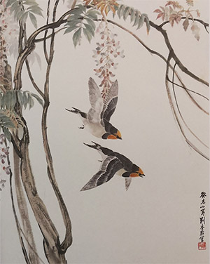 刘奎龄 《双燕图》