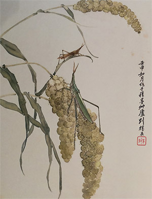 刘奎龄 《蚱蜢》