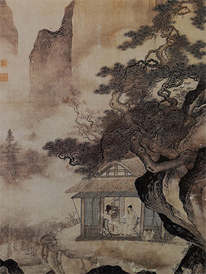 唐寅 《松庐盘道》
