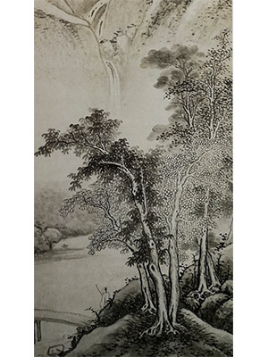 项圣谟 《雨满山斋》