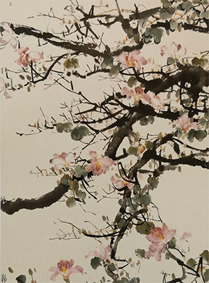 徐悲鸿 《紫荆》