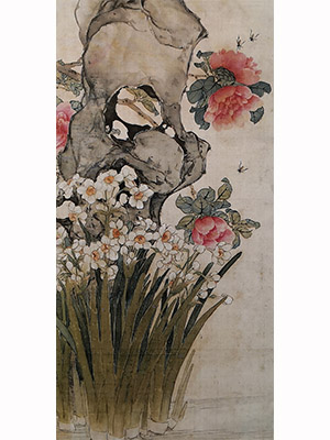 居巢 《水仙牡丹》