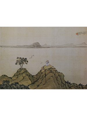 居廉 《清江远眺》