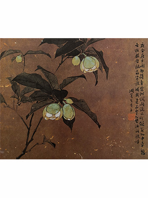 居廉 《夜合花》