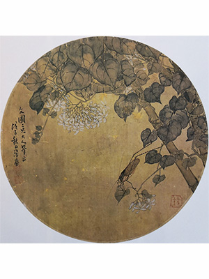 居廉 《夜来香螽斯》