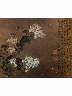 居廉 《银薇》