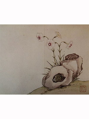 居廉 《长萼石竹》