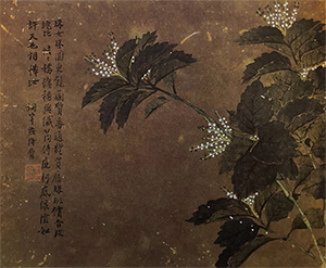 居廉 《珠兰》