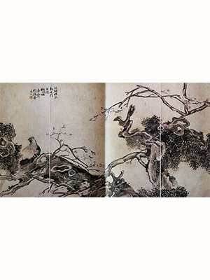 任伯年 《花鸟通景屏风》