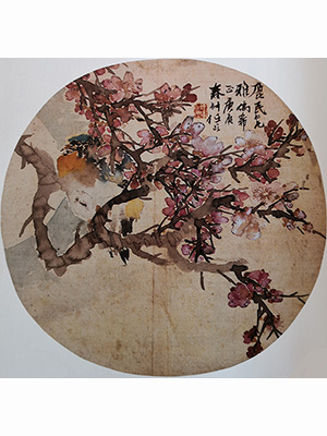 任伯年 《花月栖鸟》